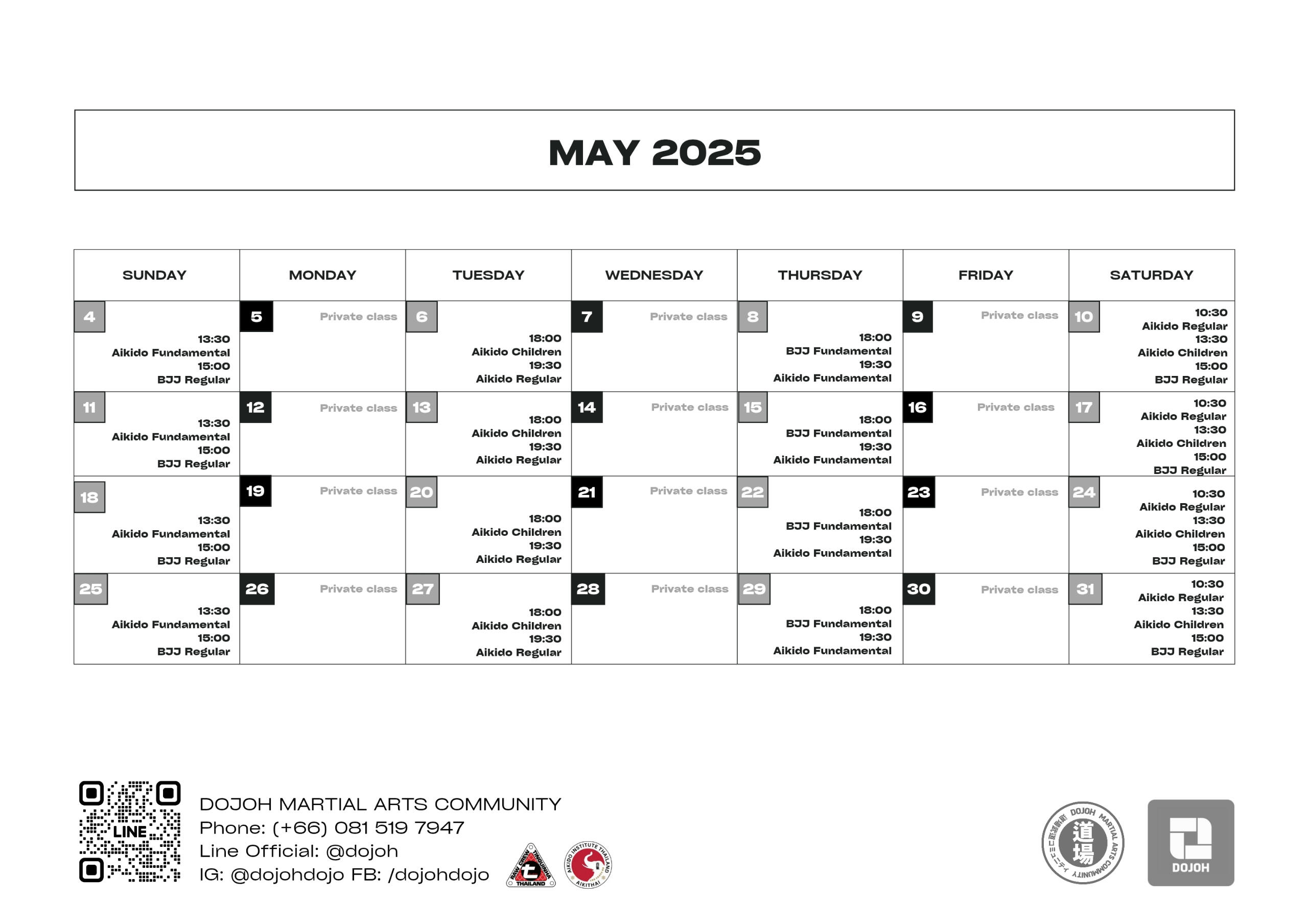 Class Schedule